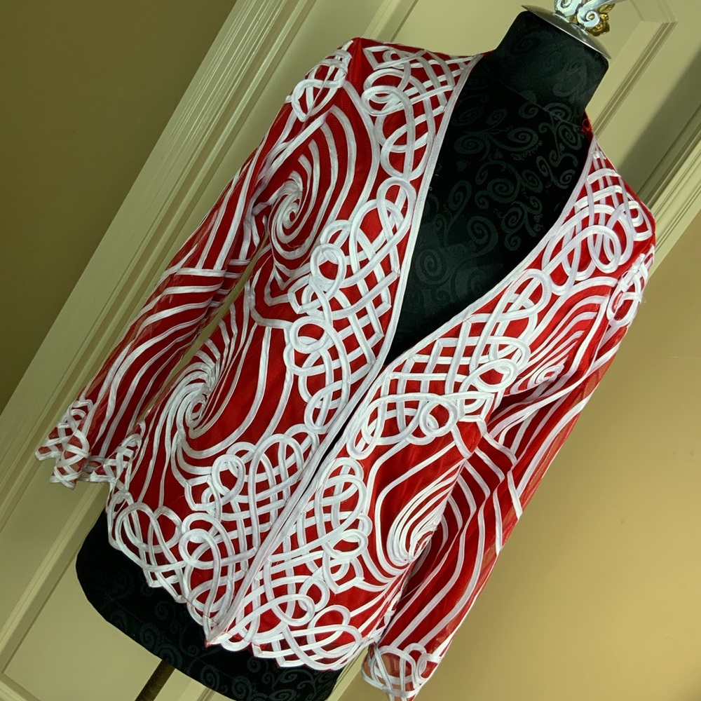 Serafina Jacket Sheer Embellished Evening #N1 - Picture 1 of 6